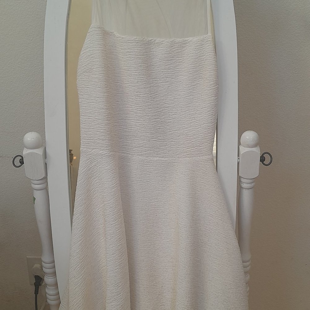 Love...ady cream sleeveless sparkle dress